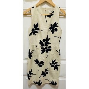 J. Crew Womens Dress‎ Size 00 Sleeveless Floral Print Sheath Career